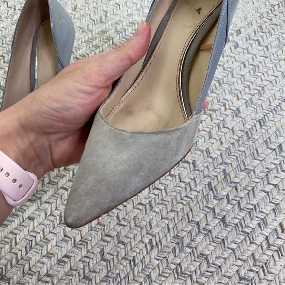Zara Woman gray mixed media pumps size 37 - Picture 6 of 12